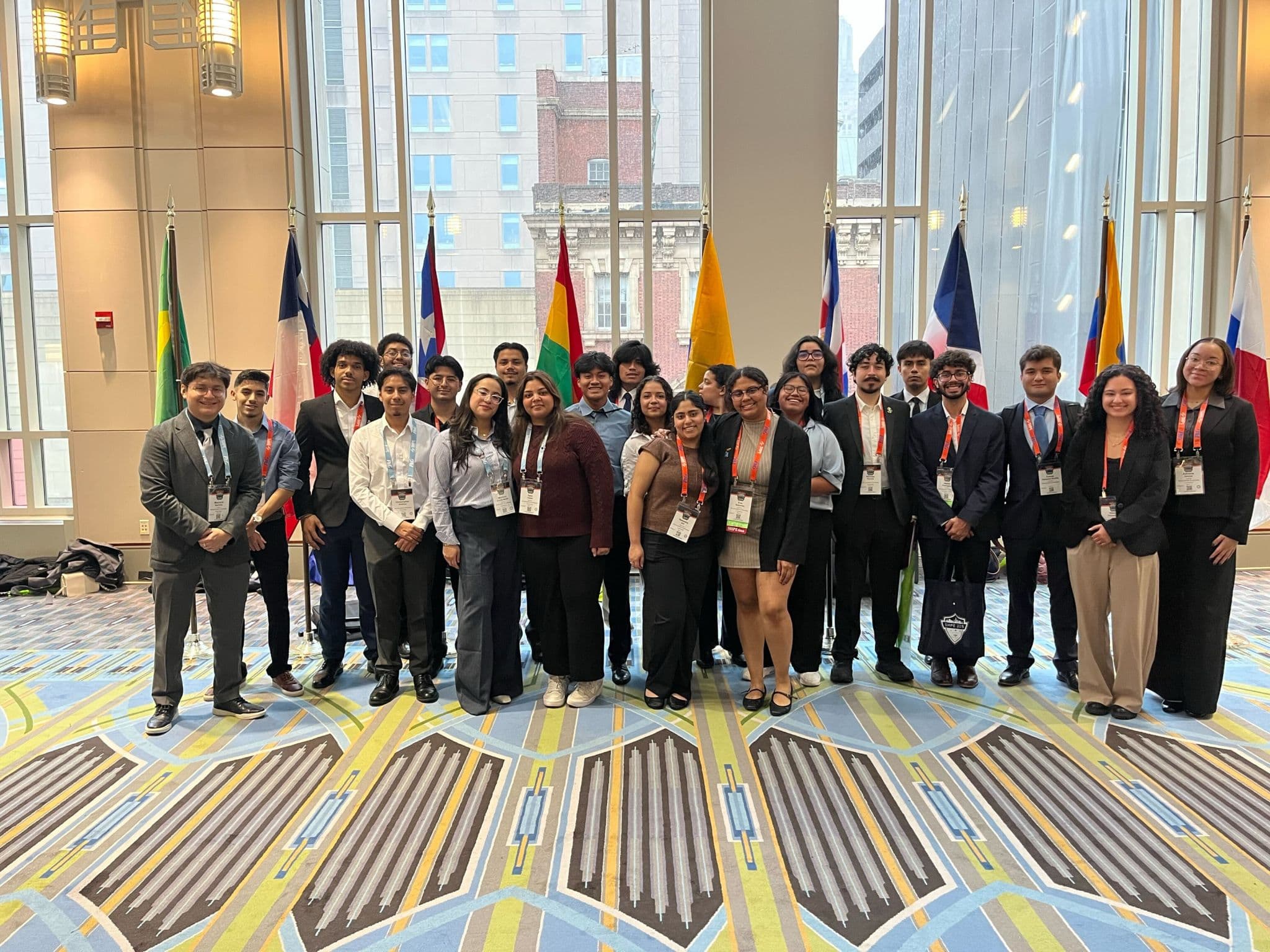 SHPE Stevens chapter members at the 2025 annual event