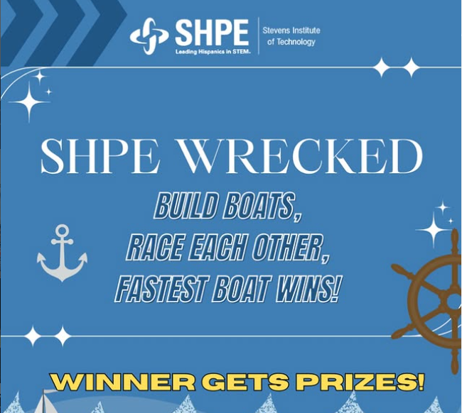 SHPE Stevens students competing at an engineering competition